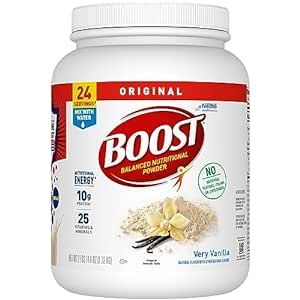 BOOST Original Balanced Nutritional Powder Drink Mix with 10g Protein and 25 Vitamins & Minerals, Very Vanilla, 14.6 Ounce