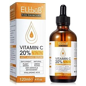 Premium 20% Vitamin C Serum For Face with Hyaluronic Acid, Retinol & Amino Acids - Boost Skin Collagen,Hydrate & Plump Skin, Anti Aging & Wrinkle Facial Serum (4 Fl Oz (Pack of 1))