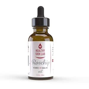Healthy Skin Lab Rosehip Oil | Intensive Hydration Rosehip, Vitamin E & Squalane Skin Renewal Oil | 1Fl Oz / 30 ml