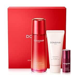 DONGINBI 1899 Single Essence EX 120ml & Cleansing Foam 50ml & Daily Defense Essence 5ml Set - Anti-Aging face essence with Korean Red Ginseng for Radiance and Repair