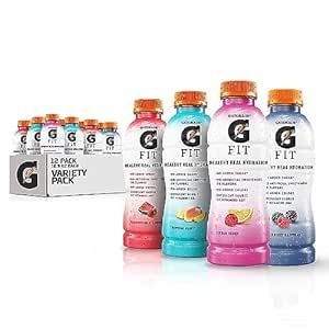 Gatorade Fit Electrolyte Beverage, Healthy Real Hydration, New 2.0 4 Flavor Variety Pack, 16.9.oz Bottles (12 Pack)