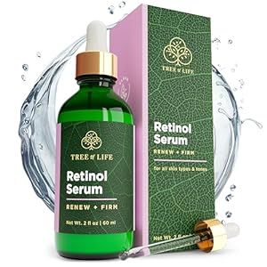 Tree of Life Retinol Serum for Face w/Hydrating Hyaluronic Acid for Wrinkle Soothing, Fine Lines & Dark Spots - 2 Fl Oz - Renew & Reset Nighttime Serums - Dermatologist Tested Facial Skin Care