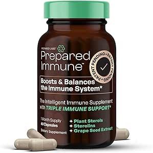 Prepared Immune™ – Scientifically Developed with Natural Plant Sterols, Sterolins, and Grape Seed Extract for Triple Immune Support and Balance. Formulated to Boost and Balance The Immune System*.