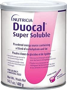 Duocal - High Calorie Super Soluble Powder, Medical Food - Extra Calories for Children - Mix into Feeding Tube or Meals - Unflavored - 14.1 Oz Can (1 Can)